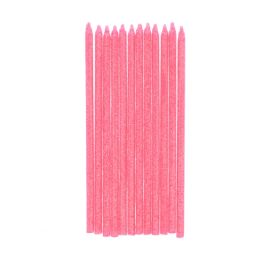 lot de 12 bougies à paillettes roses