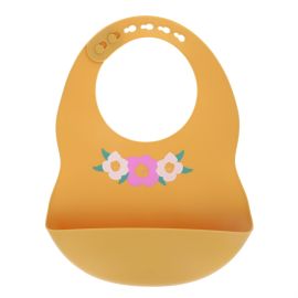 bavoir silicone fleurs printemps cheri