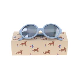 lunettes de soleil rondes bleu enfant