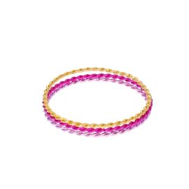 lot de 3 bracelets torsadés doré et rose