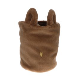panier rond oreilles chaton marron 
