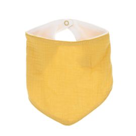 bavoir bandana jaune miel