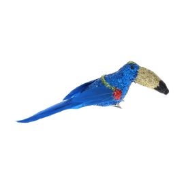 Oiseau a clipser toucan bleu a paillettes