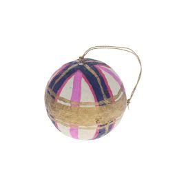 boule de noel graphique rose et or