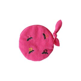 porte-monnaie en velours rose