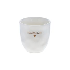 tasse à café coeur maitresse