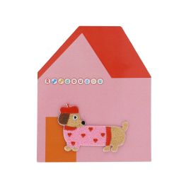 patch thermocollant chien teckel rose