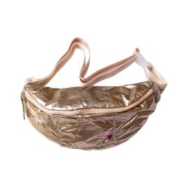Sac banane femme métallisé doré