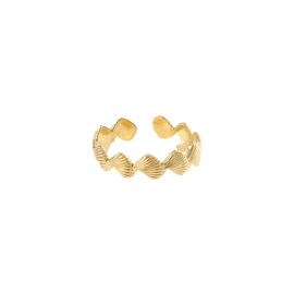 bague rangée de coquillage dorés