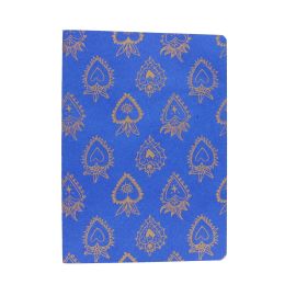 carnet de notes coeurs ex-voto bleu
