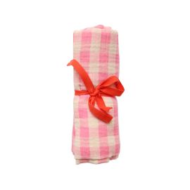 Lange carreaux roses 70x70 cm - Chichi pompon