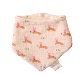 bavoir bandana lapin rose chichi pompon