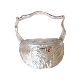 sac banane enfant métallisé argent