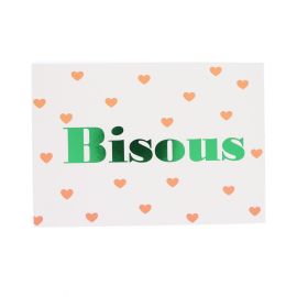 Carte de vœux coeurs "Bisous"