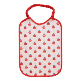bavoir long élastique pomme rouge vichy chéri