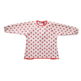 Bavoir tablier manches longues 3-5 ans pommes rouges - Vichy chéri