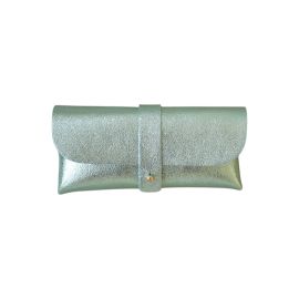 etui à lunettes vert menthe
