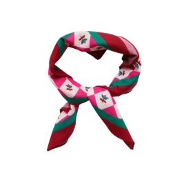 foulard enfant fleurs roses