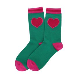 chaussettes enfant vertes et roses