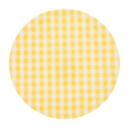 Assiette en mélamine vichy jaune