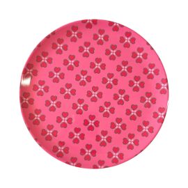 Assiette en mélamine fleurs roses - Aland