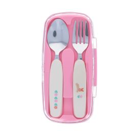 Set de couverts lapin rose - Chichi pompon