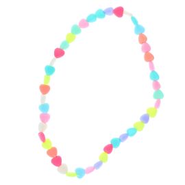 Collier coeurs colorés