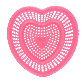 Corbeille coeur pêche
