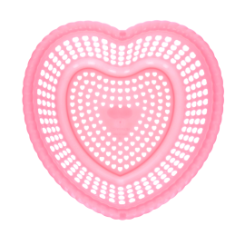 Corbeille coeur rose 