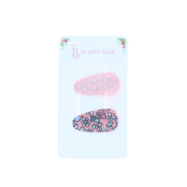 Duo de petites barrettes roses