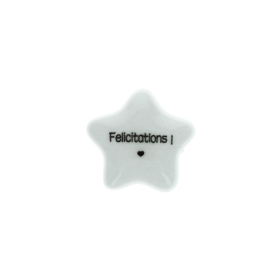 Etoile en porcelaine Felicitations