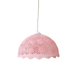 Suspension en crochet rose
