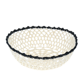Panier medium rond bord noir