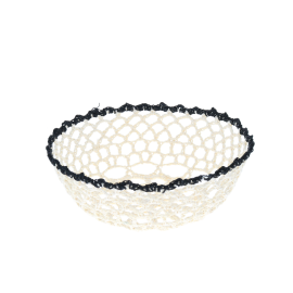 Petit panier rond bord noir 