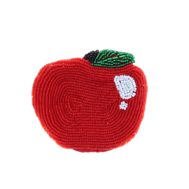 Porte monnaie sequins pomme rouge