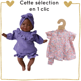 Poupée Rosie et sa tenue d'été et hiver