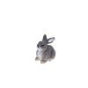 Figurine en bois lapin gris