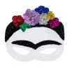 Masque brodé sequins Frida Kahlo