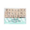 Tampons alphabet en bois