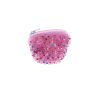 Porte-monnaie perles rose vintage