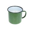 Bougie mug émaillé vert