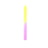 Bougie chandelier bicolore jaune et rose