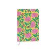 Carnet de notes fleuri jaune et rose