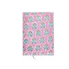 Carnet de notes fleuri rose pâle Block print