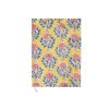 Carnet de notes fleuri jaune ocre