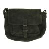 Sacoche cuir une boucle vert olive