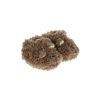 Chaussons marron Teddy Bear brodés