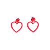 Boucles d'oreilles cœur rouge
