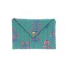 Pochette enveloppe vert Block print