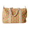 Sac week-end jaune Block print